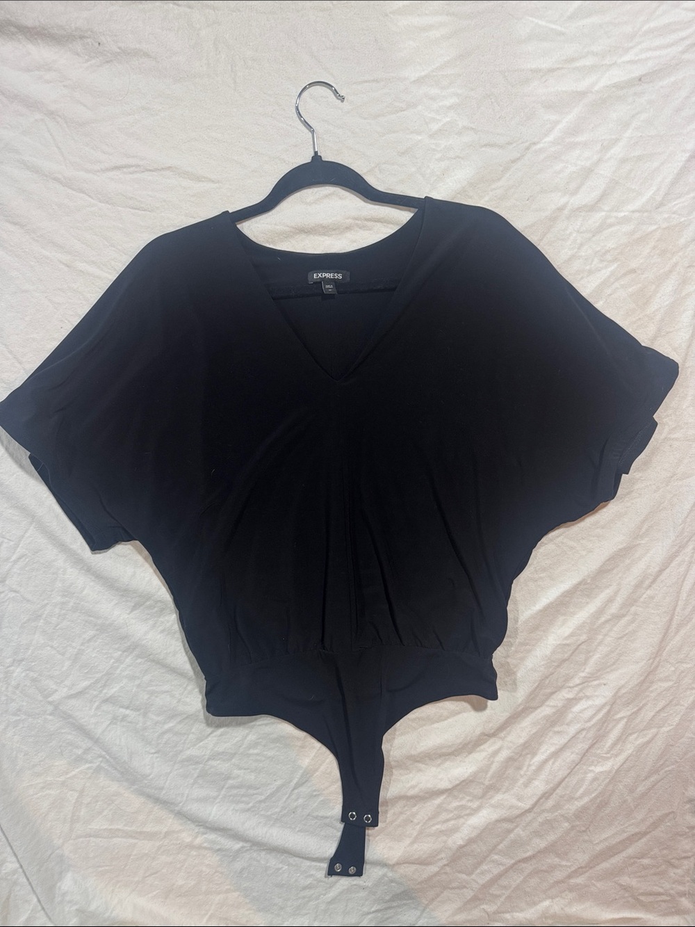 Express Black V-Neck Dolman Sleeve Bodysuit